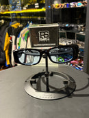 Óculos Palm Angels Preto Lente Transparente Azul  - Pronta Entrega