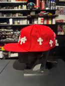 Boné Chrome Hearts Cross Patch Baseball Hat Red - Pronta Entrega
