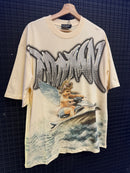 Camiseta Mixed Emotion Oversized Creme Angel - Pronta Entrega