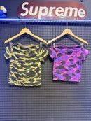 Conjunto Bape Baby Mino Camo Green Pink - Pronta Entrega