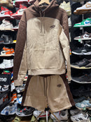 Conjunto Synaworld Pipe Hoodie & Shorts Bege - Pronta Entrega