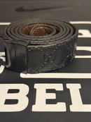 Cinto Gucci Black Estampado Fivela GG Preta - Pronta Entrega