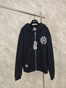 Jaqueta Chrome Hearts × Vintage Chrome Hearts American Flag Scroll Thermal Zip Up