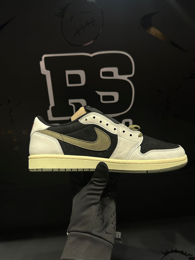 Tênis Nike Air Jordan 1 Retro Low OG SP Travis Scott Olive - Pronta Entrega