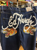 Calça Ed Hardy Jeans Azul Marinho  - Pronta Entrega