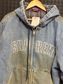 Jaqueta Supreme Reflective Arc Hooded Work Denim FW25 - Pronta Entrega