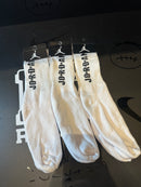 Pack 3 Pares Meia Air Jordan Cano Alto Branco - Pronta Entrega