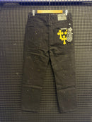Calça Jeans Preta Chrome Hearts x Comme Des Garçons Printed - Pronta Entrega