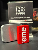 Supreme Isqueiro Zippo Logo Red Vermelho - Pronta Entrega