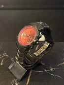 Relógio Oakley GMT Black Fundo Vermelho - Pronta Entrega
