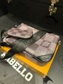 Bolsa Louis Vuitton Bag Trio Messenger Cobalt Cinza Preto - Pronta Entrega