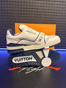 Tênis Louis Vuitton LV Trainer White Marine - Pronta Entrega
