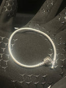 Bracelete de Prata em Trama com Fecho Retangular - Pronta Entrega