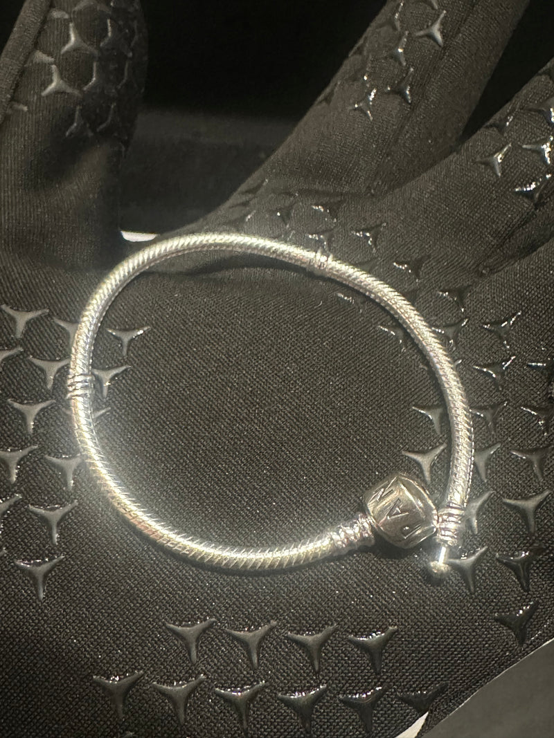 Bracelete de Prata em Trama com Fecho Retangular - Pronta Entrega