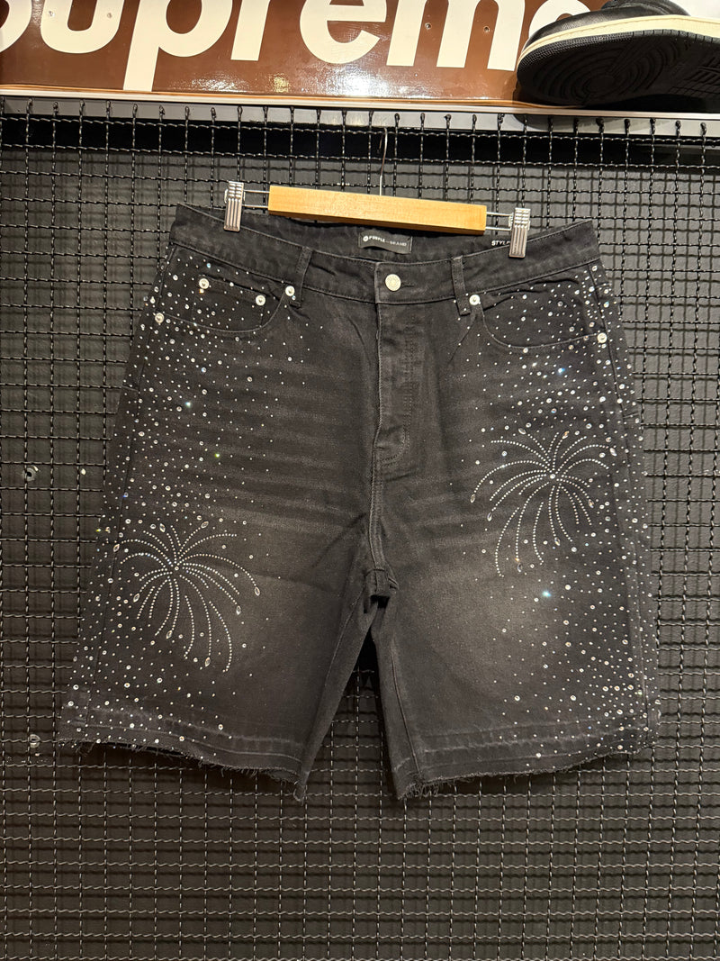 Short Jeans Purple Brand Brilliant Firework - Pronta Entrega