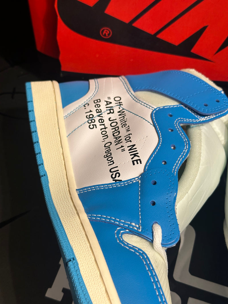 Tênis Nike  Air Jordan 1 High X Off White University Blue - Pronta Entrega