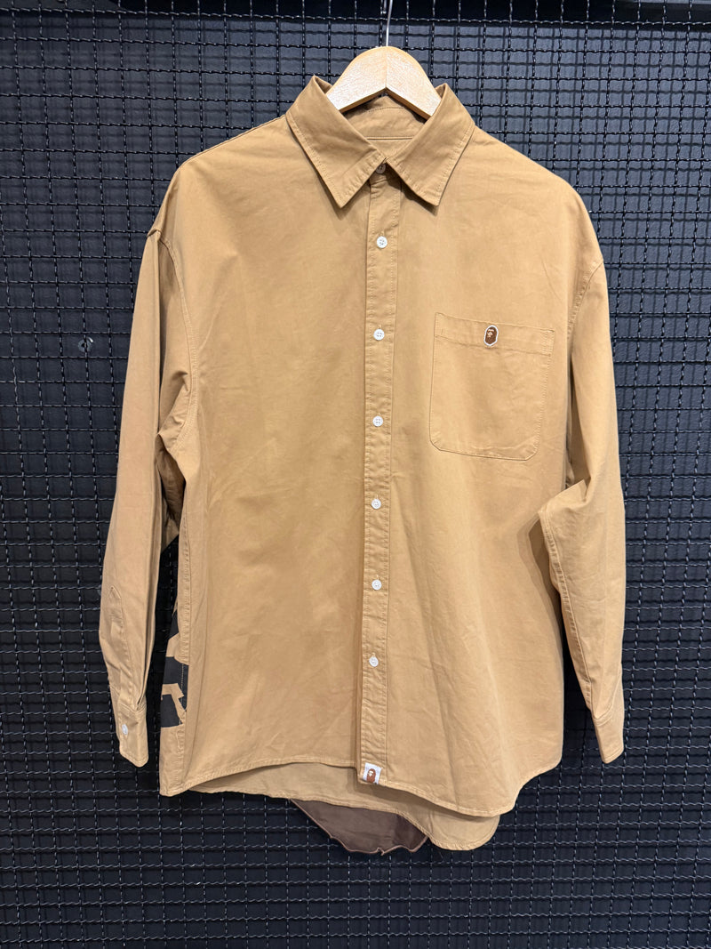 Camiseta Manga Longa Bape Brown - Pronta Entrega