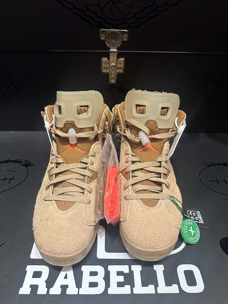 Tênis Nike Air Jordan 6 Retro X Travis Scott British Khaki - Pronta Entrega