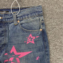 Calça Jeans Sp5der Pink Stars - Encomenda