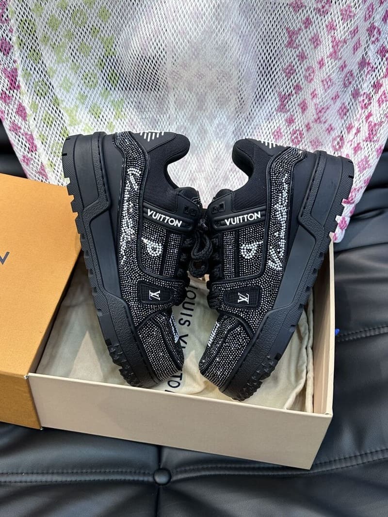 Louis Vuitton Black Crystal 'LV Trainer Maxi' - Encomenda