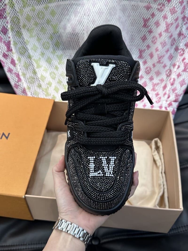 Louis Vuitton Black Crystal 'LV Trainer Maxi' - Encomenda