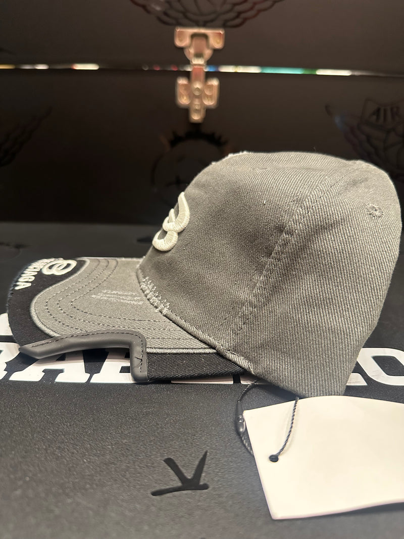 Boné Aba Cortada Balenciaga Preto/Cinza - Pronta Entrega
