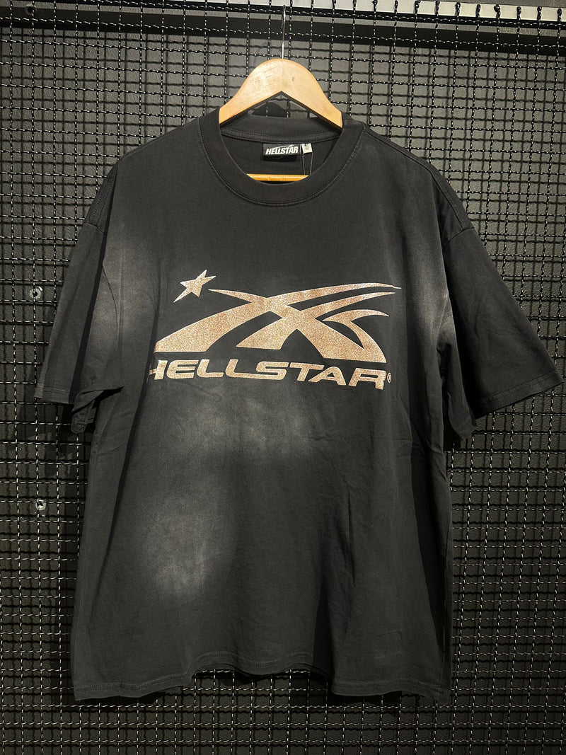 Camiseta Hellstar Classic Glitter Tee Black - Pronta Entrega