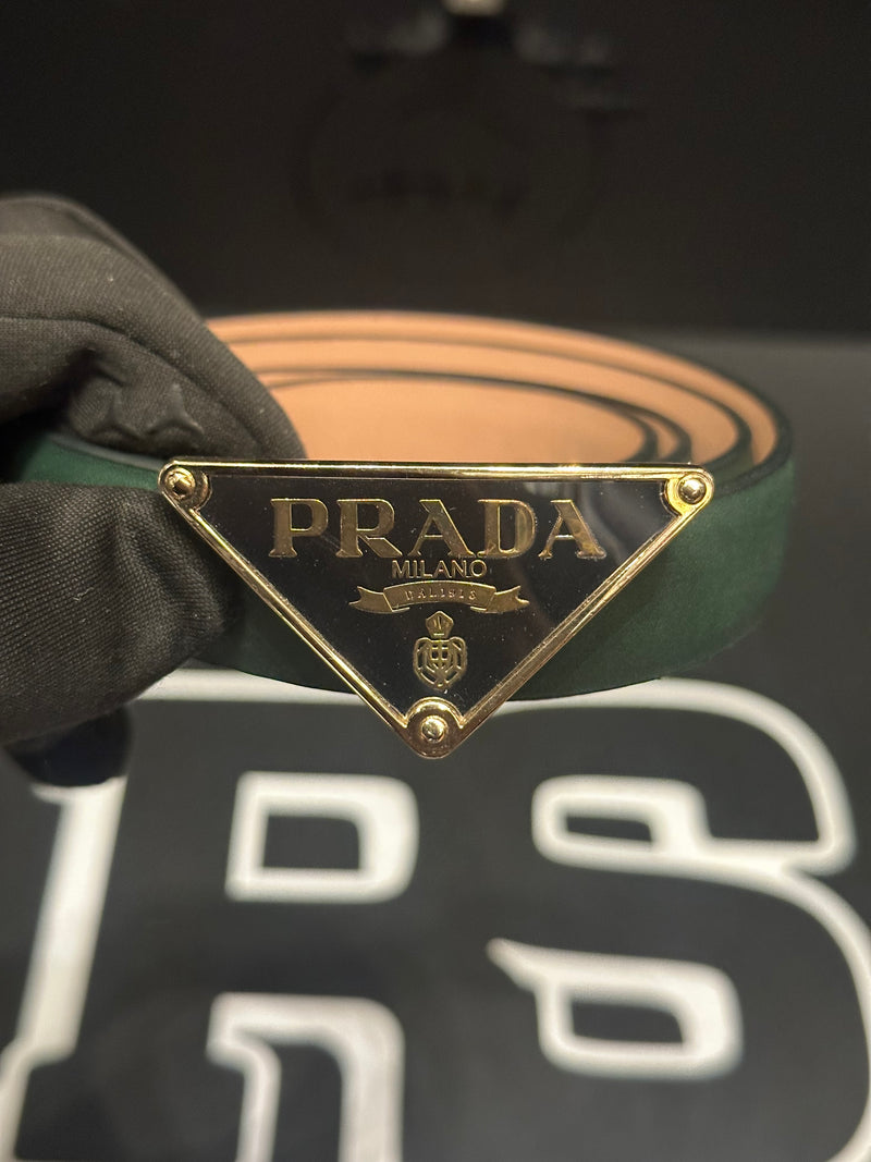 Cinto Feminino Prada Milano Verde 105 CM  - Pronta Entrega
