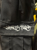 Calça Sarja Minus Two Preta Logo Cinza - Pronta Entrega