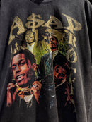 Camiseta ASAP ROCKY Vintage Destonado Preta - Pronta Entrega