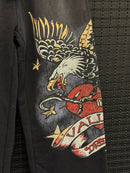 Calça Moletom Valley Dreams Eagle Heart Black - Pronta Entrega
