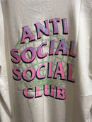 Camisa Anti Social Social Club Branca Logo World Pink/Green - Pronta Entrega