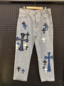 Calça Chrome Hearts Jeans Cross - Pronta Entrega