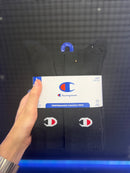 Meias Champion Pack 5 Uni Cano Alto Preto - Pronta entrega