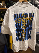 Camiseta Jesus is King ‘Sunday Service’ Oversized Branca - Pronta Entrega