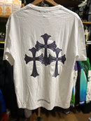 Camiseta Chrome Hearts “Triple Cruz” Branca - Pronta Entrega