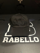 Boné Prada Black Aba Curva Logo Frontal - Pronta Entrega