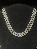 Corrente Cravejada Em Zicornia Cubica Prata 45 CM - Pronta Entrega