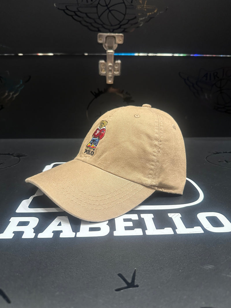 Boné Aba Curva Polo Ralph Lauren Red Bear Bege - Pronta Entrega