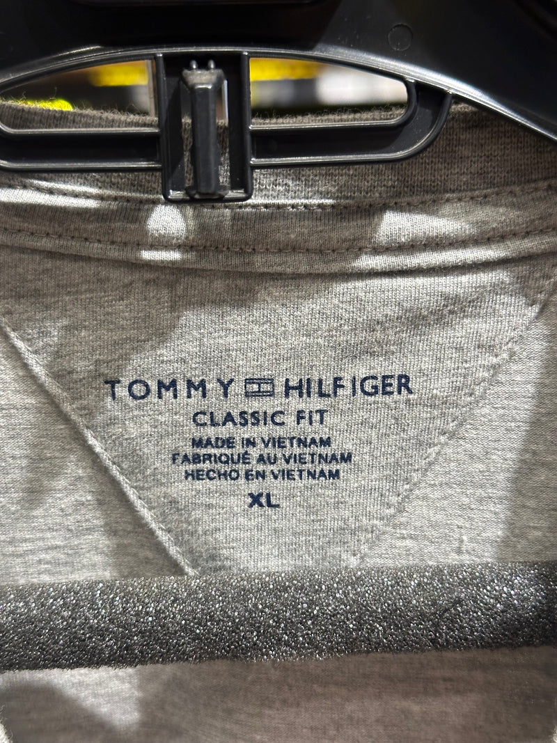 Camisa Tommy Hilfiger Classic Fit Cinza - Pronta Entrega