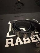 Cinto Chrome Hearts 105 CM Rolling Stones Couro Metal - Pronta Entrega