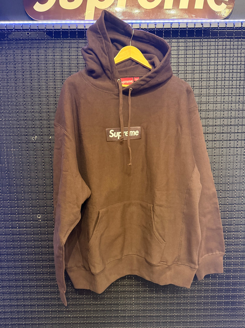 Moletom Supreme Big Logo Brown Hooded - Pronta Entrega