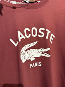 Camiseta Lacoste Paris Logo Vinho - Pronta Entrega