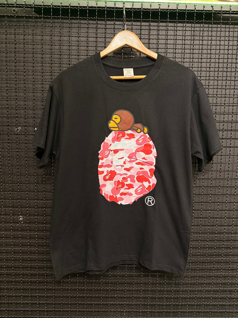 Camiseta BAPE Baby Milo Big Head Ape Pink - Pronta Entrega