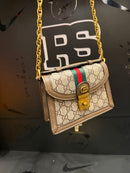 Bolsa Gucci Feminina Couro Fecho Gold Crossbody Branca - Pronta Entrega
