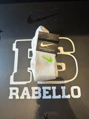 Meia Nike Sport Cano Alto Swoosh Verde Branco - Pronta Entrega