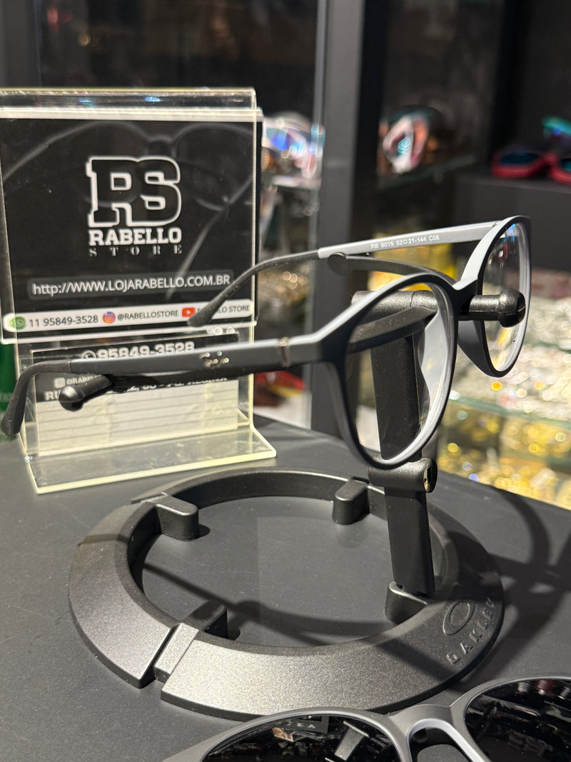 Óculos Rayban Redondo Armação Cinza Preto Clip-On 3 em 1 Multi Cores - Pronta Entrega