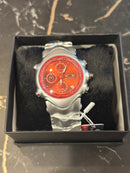 Relógio Oakley GMT Silver Fundo Vermelho - Pronta Entrega