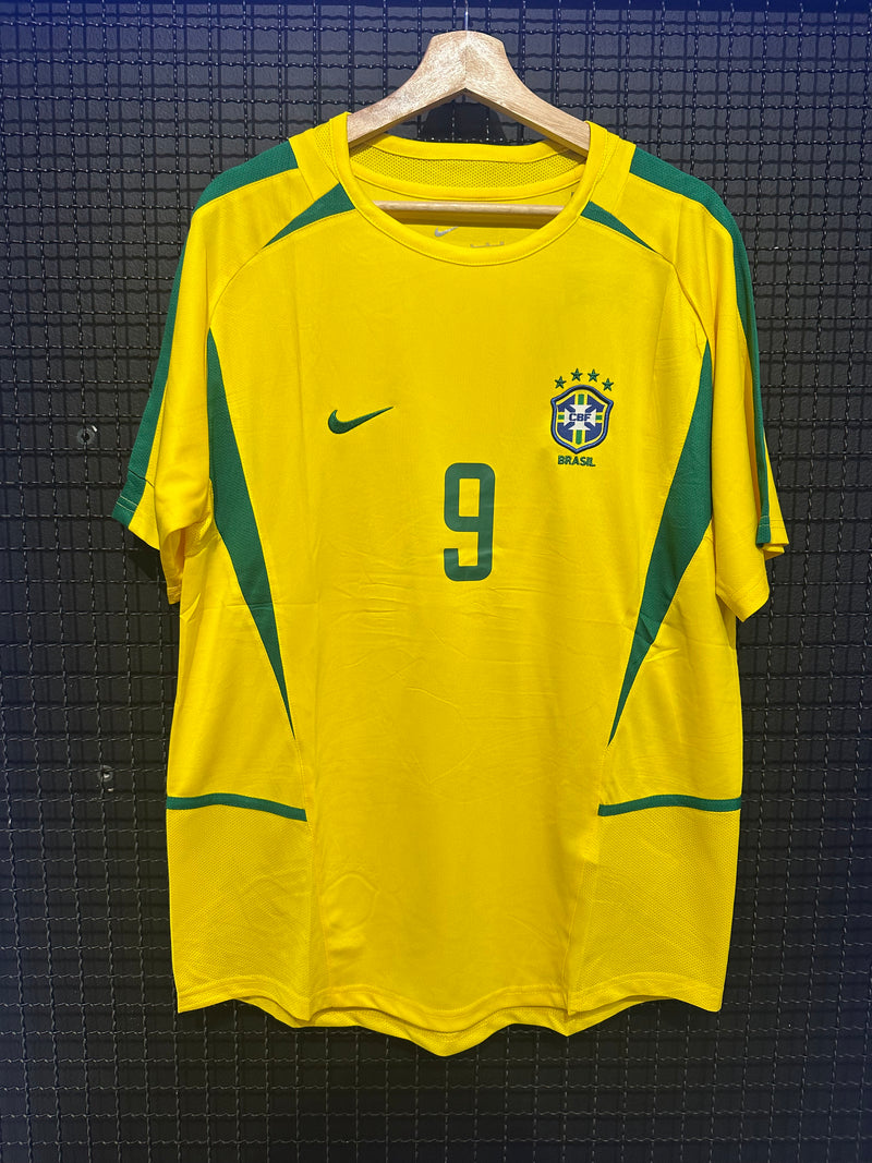 Camiseta Nike Retrô Seleção Brasileira 2002 Ronaldo #9 - Pronta Entrega