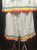 Conjunto Casablanca Seda Padronagem Monogramada Red Ring - Pronta Entrega